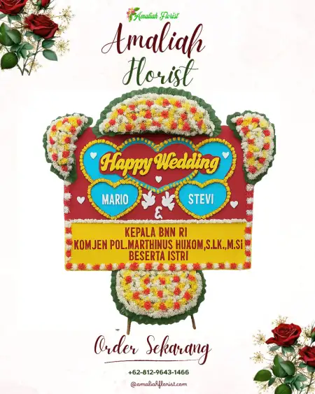 Papan Bunga Pernikahan Enam Lingkung